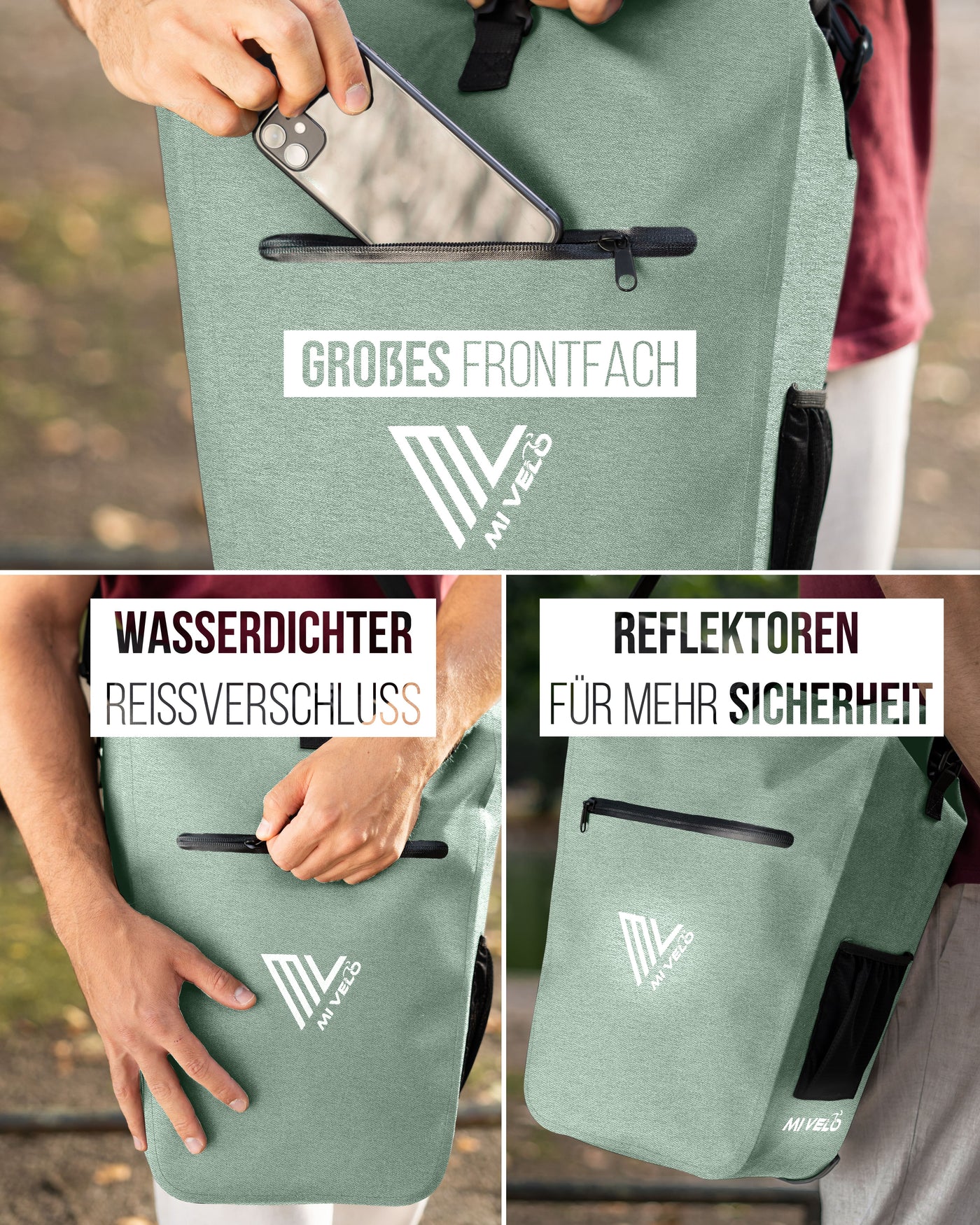 2in1 Fahrradtasche für Gepäckträger wasserdicht 25L "CAPAX"