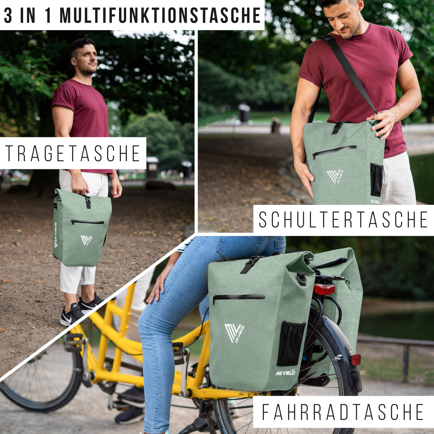 2in1 Fahrradtasche für Gepäckträger wasserdicht 25L "CAPAX"