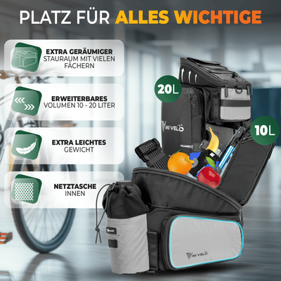 Gepäckträgertasche erweiterbar 10-20L "FELIX"