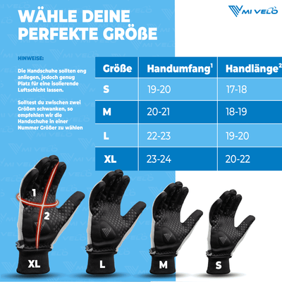 Warme Fahrradhandschuhe wasserfest & winddicht "VELORIDER"