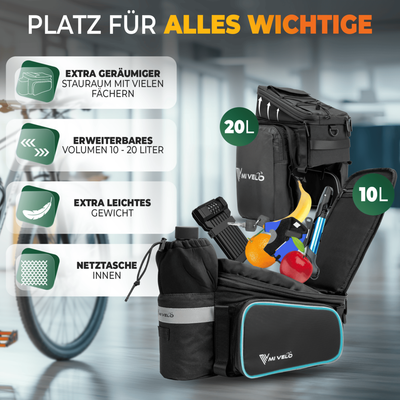 Gepäckträgertasche erweiterbar 10-20L "FELIX"