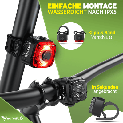 Fahrradlicht Set LED "Cube One" USB-aufladbar