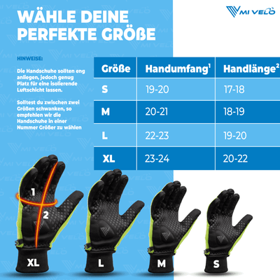 Warme Fahrradhandschuhe wasserfest & winddicht "VELORIDER"