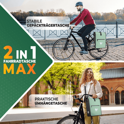 2in1 Fahrradtasche für Gepäckträger wasserdicht 22L "Max"