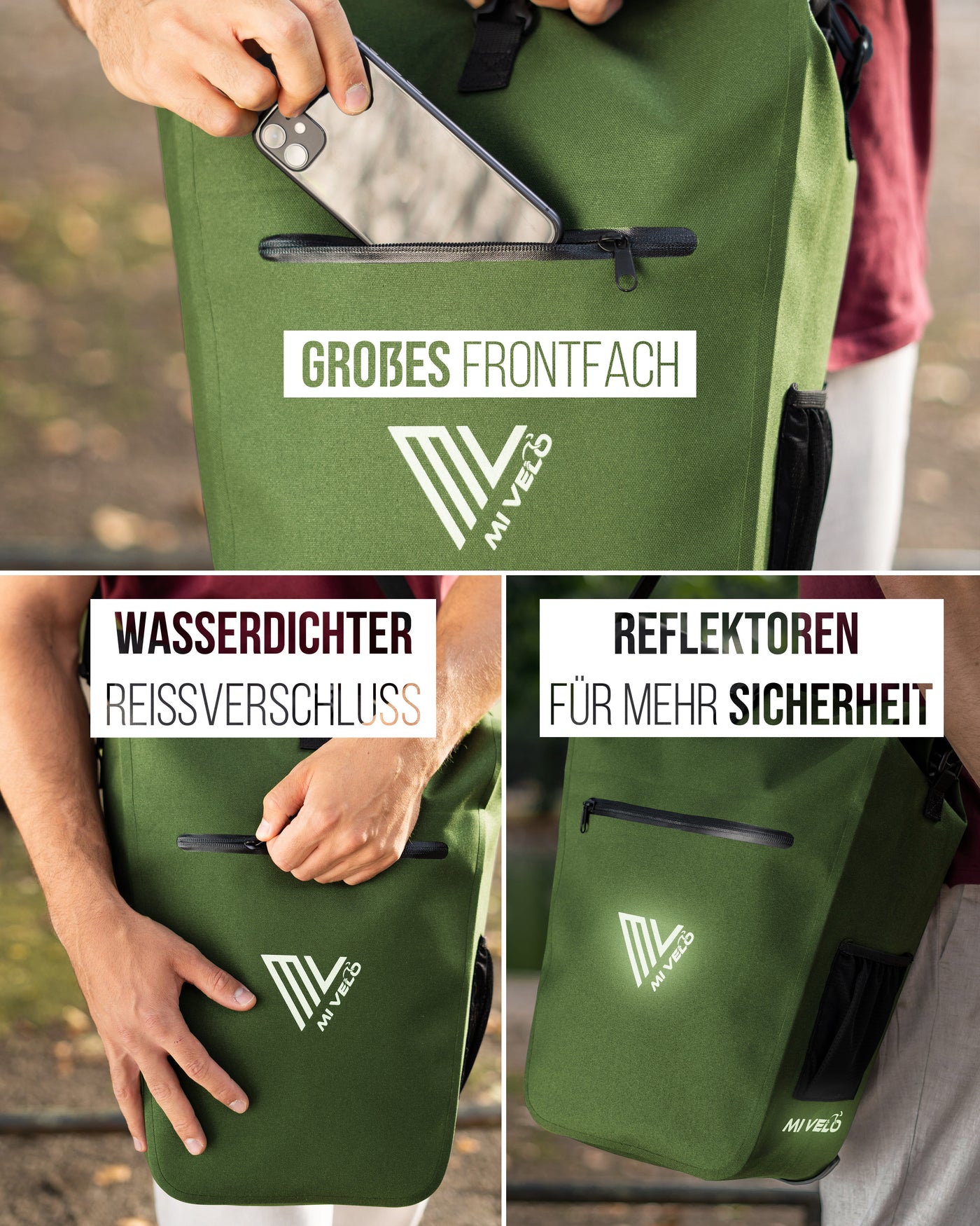 2in1 Fahrradtasche für Gepäckträger wasserdicht 25L "CAPAX"