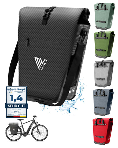 2in1 Fahrradtasche für Gepäckträger wasserdicht 25L "CAPAX"