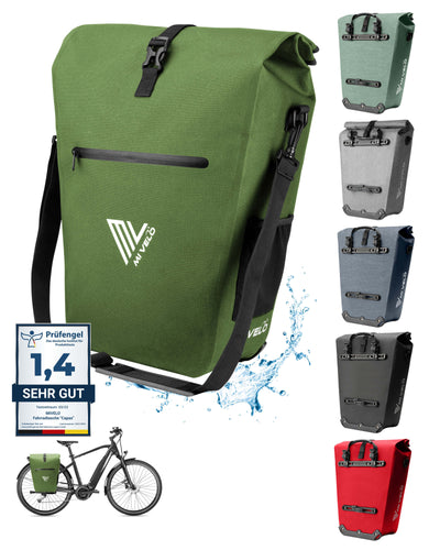 2in1 Fahrradtasche für Gepäckträger wasserdicht 25L "CAPAX"