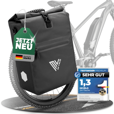 2in1 Fahrradtasche für Gepäckträger wasserdicht 22L "Max"